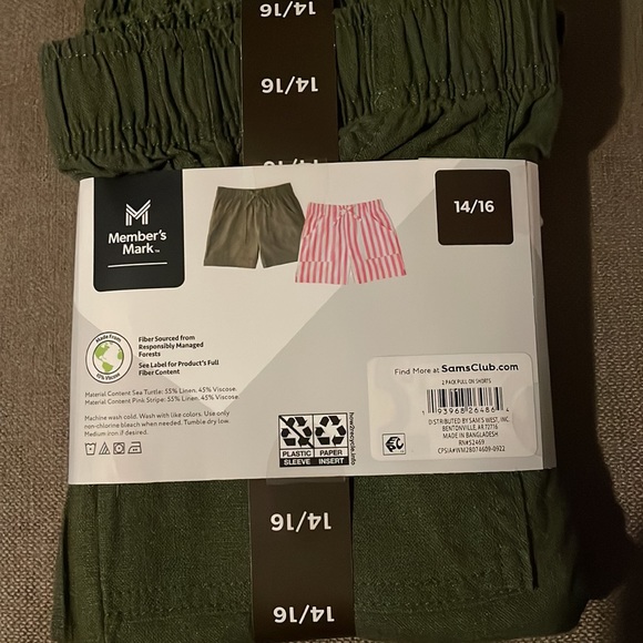 Girl's 2-Pack Elastic Waistband Pull-On Shorts - Picture 3 of 3